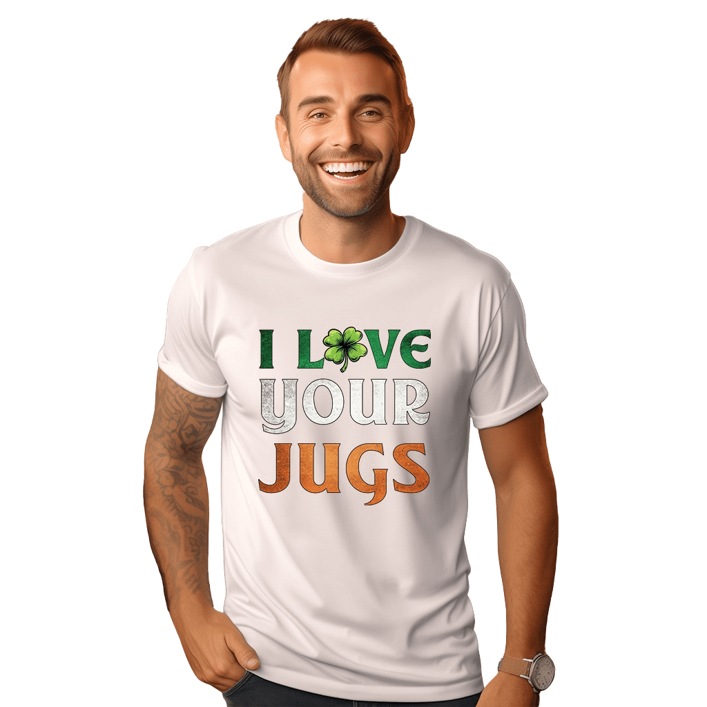 I Love Your Jugs & Cheers White Tees Bundle