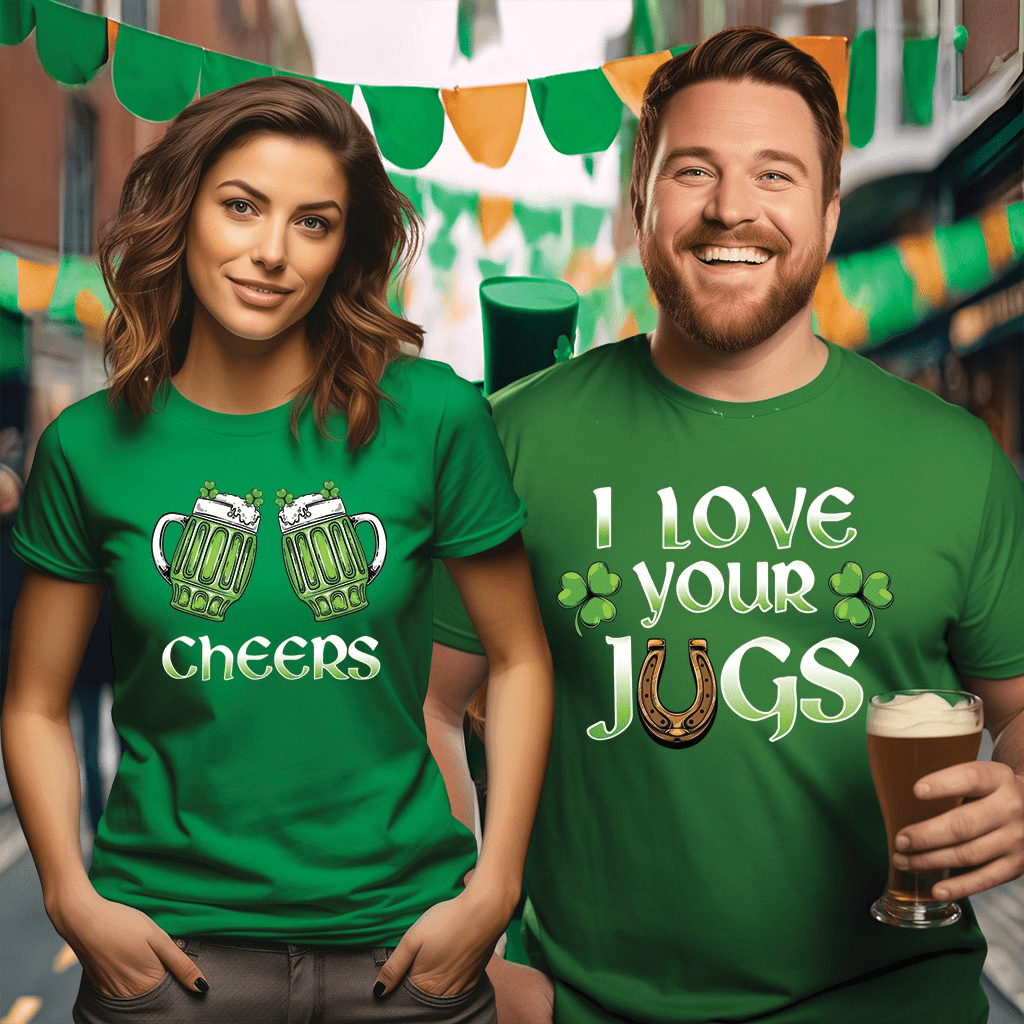 Cheers &amp; I Love Your Jugs 2025 Couples Drinking Shirts