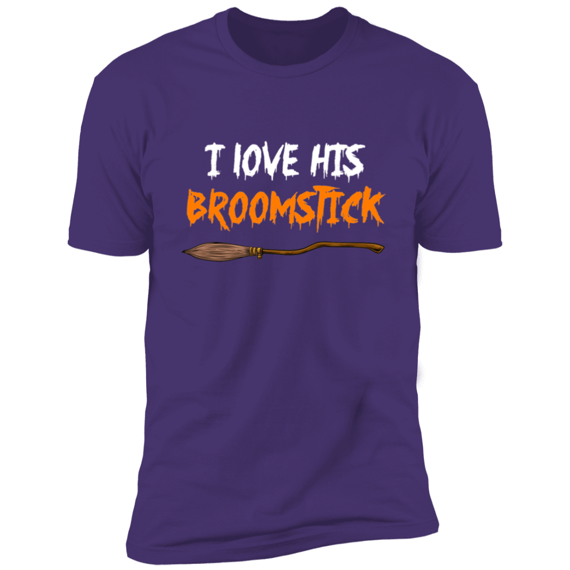 I Love His Broomstick & I Love her Pumpkins Deluxe Purple Tees