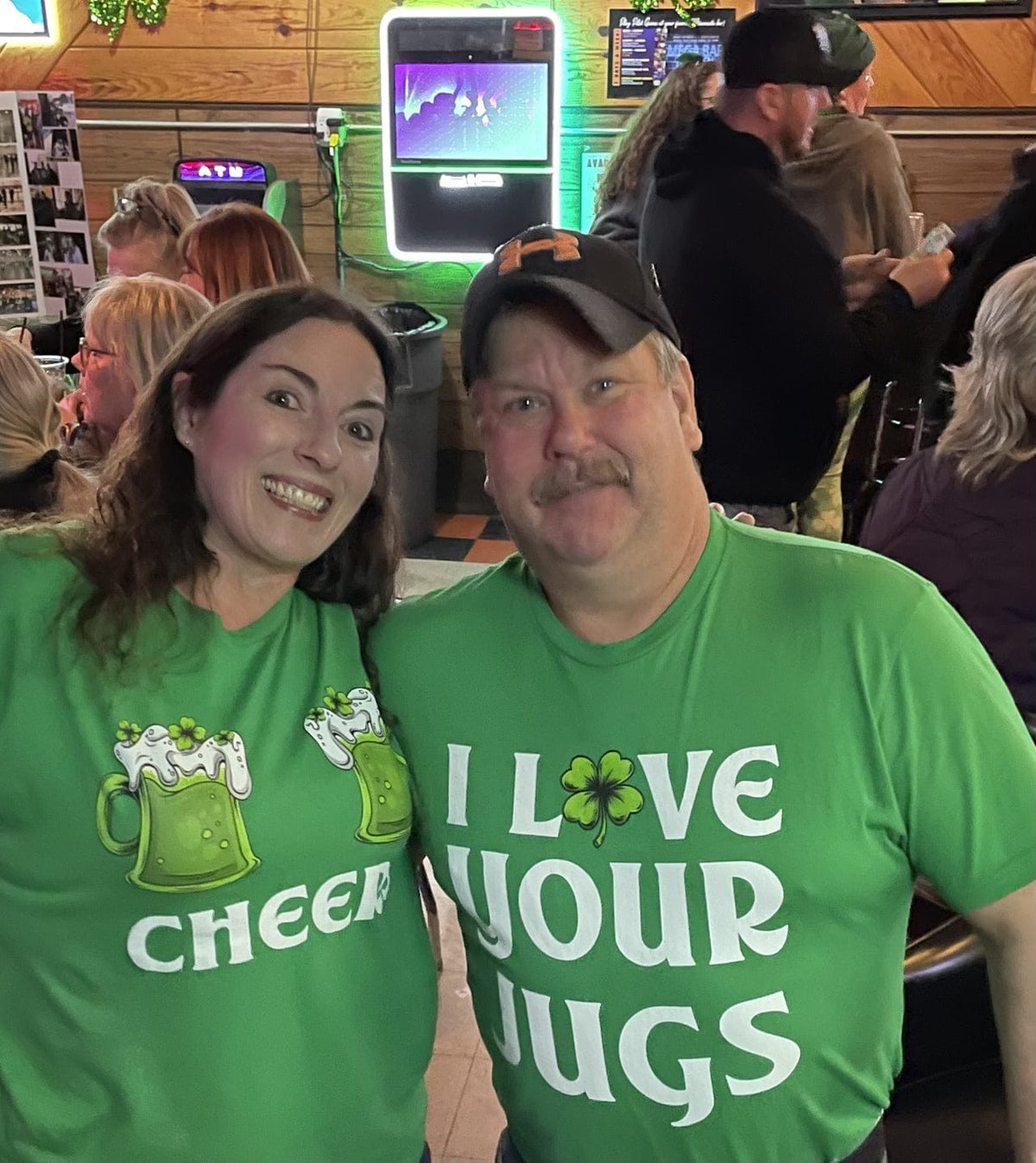 I Love Your Jugs &amp; Cheers Deluxe Irish Green Tees