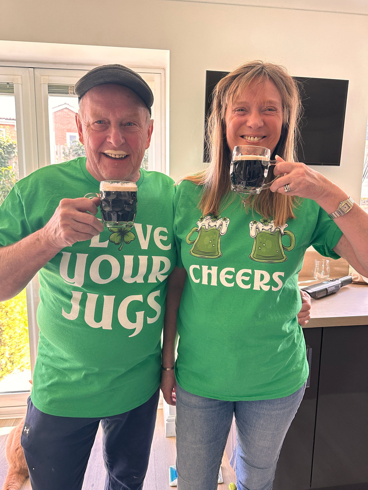 I Love Your Jugs &amp; Cheers - St Patrick's Day Couples Drinking Shirts