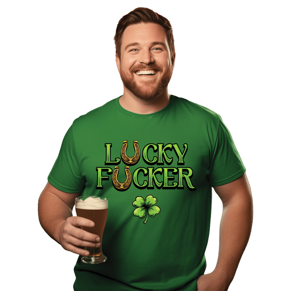 Lucky &amp; Lucky F*ucker St Patricks Day Drinking Shirts