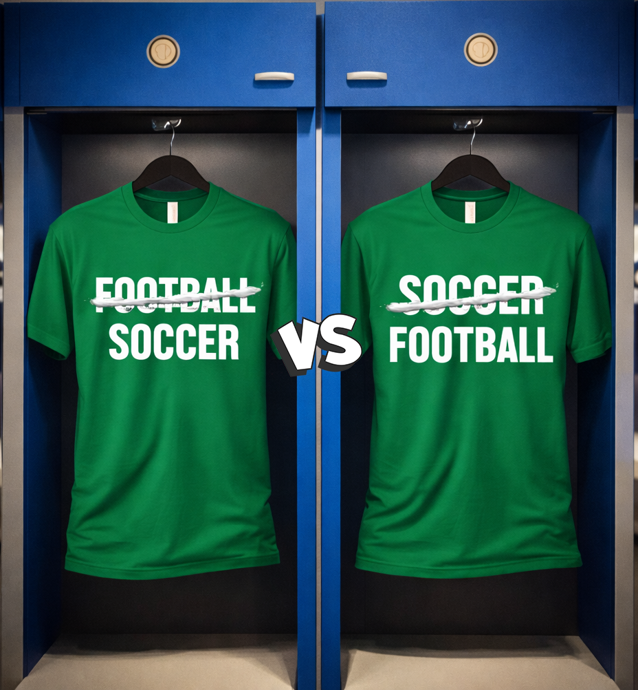 Football vs Soccer Tees  Pick Your Side