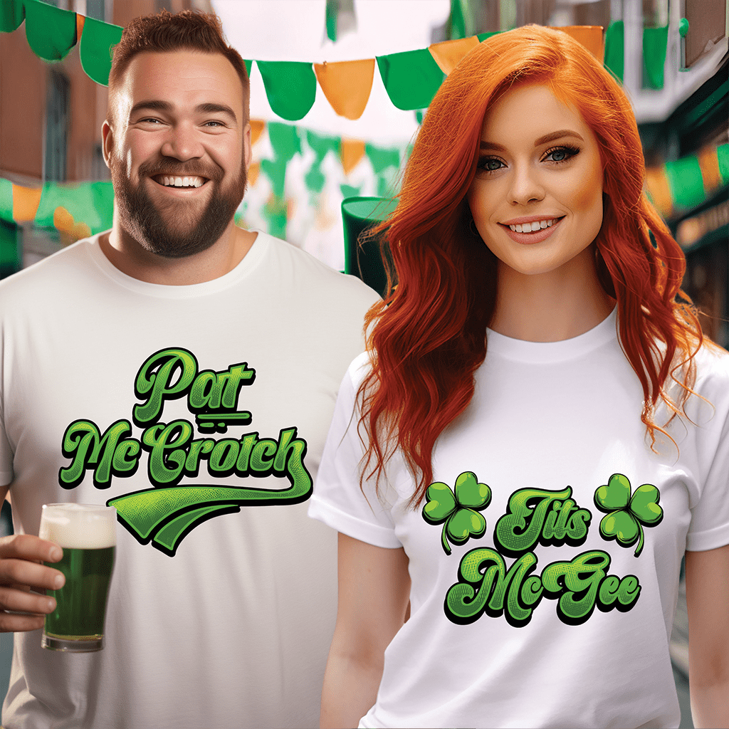 Pat Mccrotch &amp; Tits McGee St Patrick's day Drinking Shirts for Couples