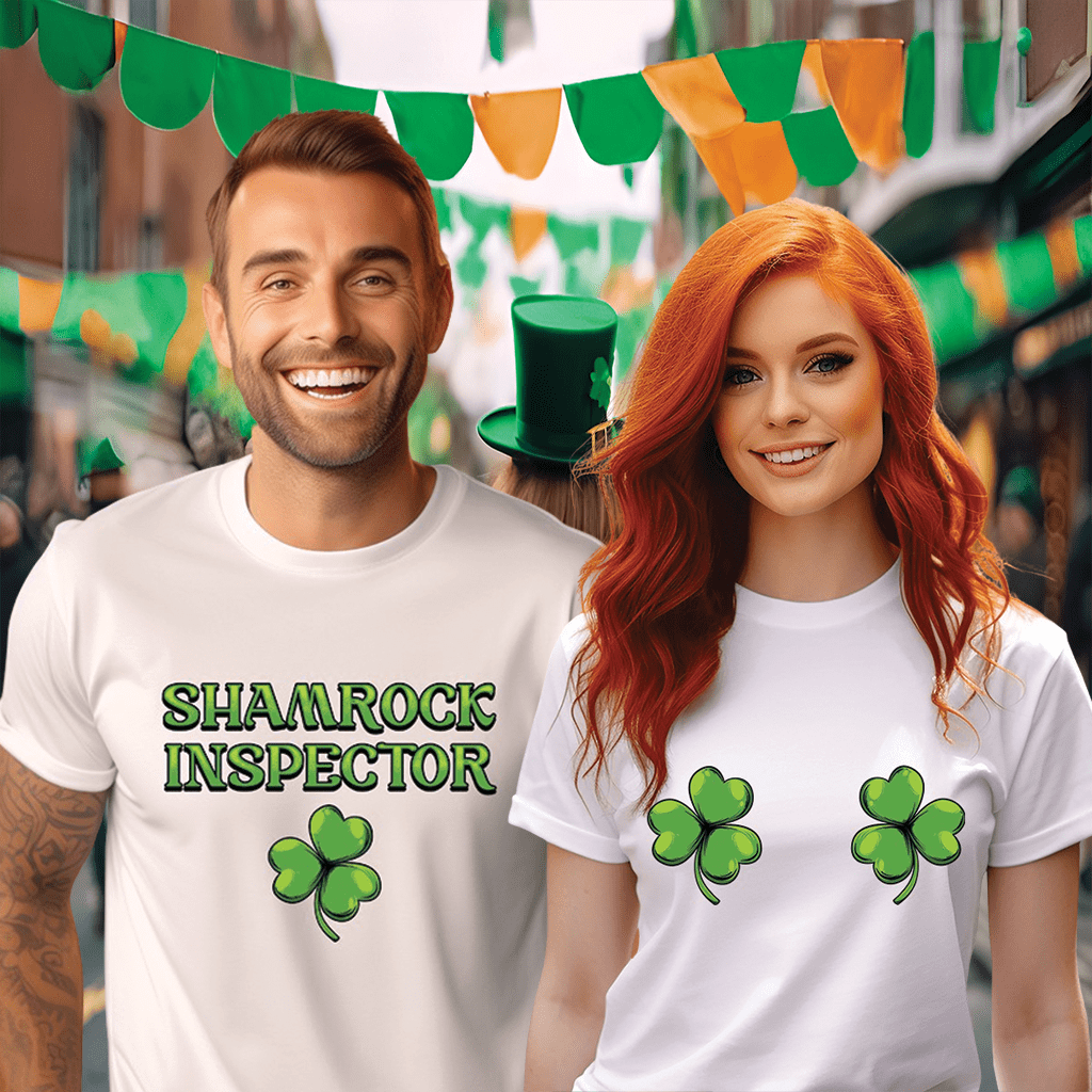 Shamrock Inspector &amp; Shamrocks St Patrick's Day Drinking Shirts